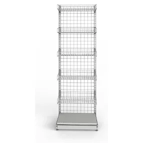 стеллаж-стойка торговый прикассовый с базой 100х300 мм