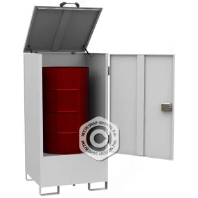 депо для 1 бочки, оцинкованный решетчатый настил, сточный поддон