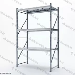 стеллаж сфм 2500х1500х800 (3 яруса с настилом) цинк