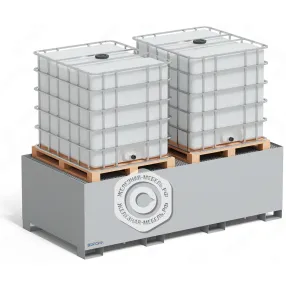 поддон металлический для 2-х еврокубов, 2180 литров