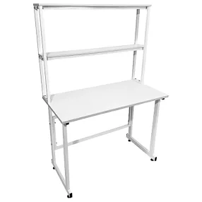 стол лабораторный с надстройкой слн 16.001 (белый)