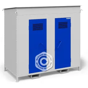 хранилище для 6 газовых баллонов разборное хгб-01, оцинкованный настил