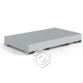 поддон металлический для 2-х еврокубов пде-2100, 525 литров