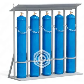 стойка для 5-ти газовых баллонов на 40 литров сгмк-05 с крышей