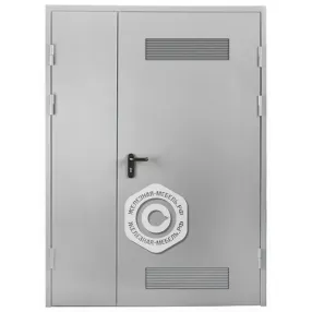 дверь техническая двупольная с вентиляционной решеткой