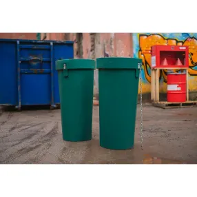 секция мусоросброса приемная зеленая, с цепями