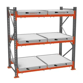 стеллаж с тремя выкатными платформами