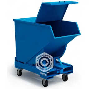 контейнер металлический самоопрокидывающийся коа-01 с крышкой (без колёс)