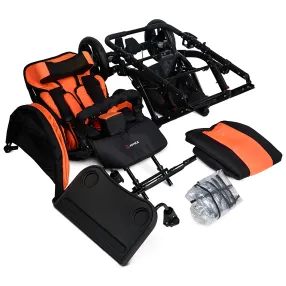 кресло-коляска эвита нео (черно-оранжевая, литая)