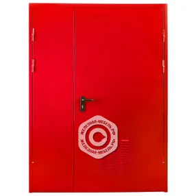 дверь ei 60 противопожарная двупольная с самозаплавляющейся решеткой