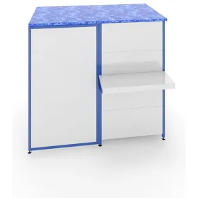 прилавок расчетный с откидной полкой 900х500+500х550