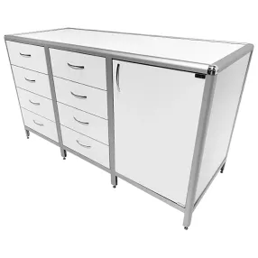 стол-тумба лабораторная med 12.022al (белый)