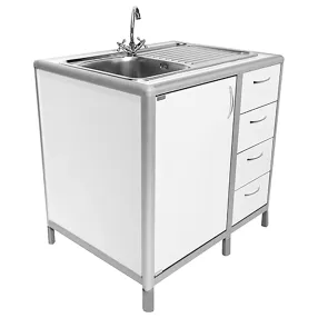 стол-мойка лабораторная med 13.004al (белый)