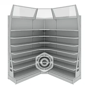 стеллаж торговый внутреннего угла пурина 25 серия