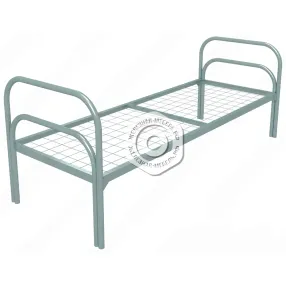кровать металлическая одноярусная «хард +» (900х1900, сетка 100х50, двойная ножка, 1 перемычка)