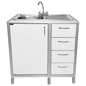 стол-мойка лабораторная med 13.004al (белый)