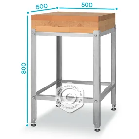 подставка для рубки мяса пдмб - 500х500х800 «base»