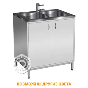 стол-мойка стм-102 «стандарт» 800 (корпус металл серый, каркас серый)