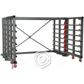 каркас стеллажа с выкатными платформами для листового металла 1500х3000 (створки h-2400)