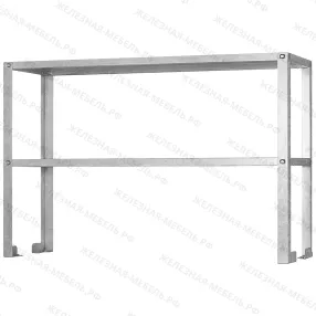 полка-надстройка настольная пннб - 800х1500х400 «base», цинк, 2 уровня