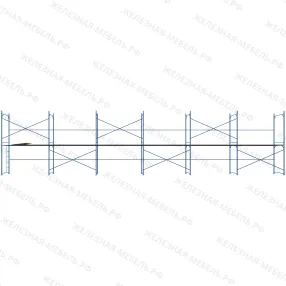 леса рамные строительные лрс-40 4х18 м (1 ярус с настилом)