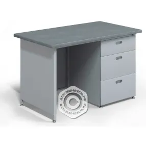 стол офисный металлический 740х1200х700 с тумбой