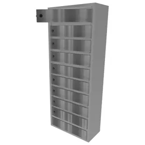 почтовый ящик «орион м» с дверцами из нержавеющей стали 9 секций