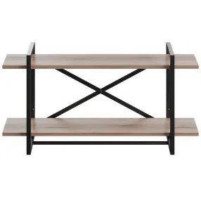 полка навесная gutta 470х920х250 (2 яруса) каркас чёрный, настил эвок