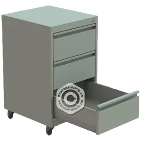 тумба на колёсах (3 ящика, центральный замок)