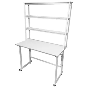 стол лабораторный с надстройкой слн 16.002 (белый)