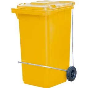 мусорный контейнер п/э 240л. с педальным приводом п-образным, арт. мкт 240 с педалью п