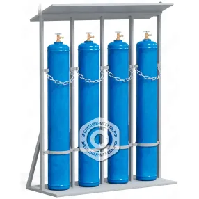 стойка для 4-х газовых баллонов на 40 литров сгм-04 с крышей