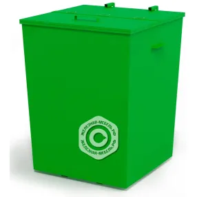 контейнер металлический для мусора кбм-0,75 с крышкой, усиленный