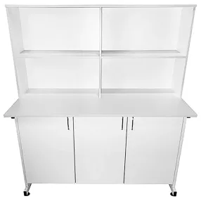 стол-тумба лабораторная стл 18.009 с надстройкой (белый)