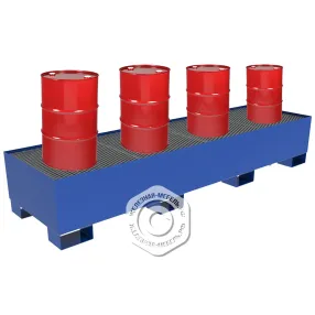 поддон металлический для хранения 4-х бочек, настил пвл (432х2500х700)