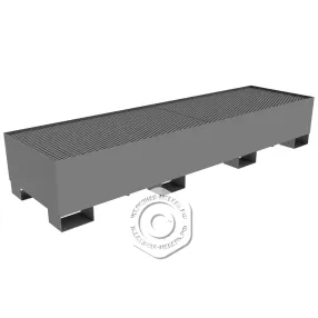 поддон металлический для хранения 4-х бочек, настил пвл (432х2500х700)