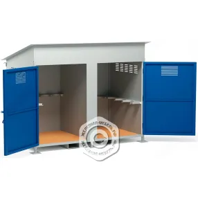 хранилище для пропановых баллонов сварное хгб-08с, с креплением для баллонов