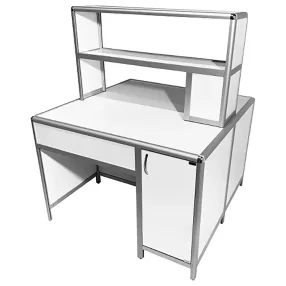 стол лабораторный островной med 11.001al с надстройкой (белый)