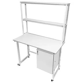 стол лабораторный с надстройкой слн 16.003 (белый)