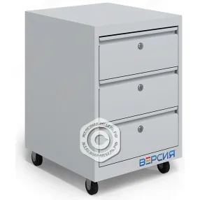 тумба на колёсах (3 ящика, 3 замка)