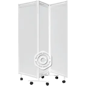 ширма медицинская с пластиком на колесиках ш02