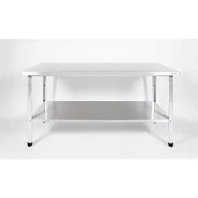 стол производственный без борта со сплошной полкой сп-16/7-п-эц