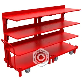 тележка консольная двойная (4 уровня) 1600х2586х828