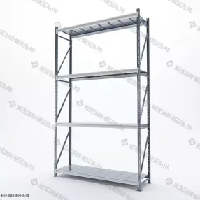 стеллаж сфм 3500х2000х600 (4 яруса с настилом) цинк
