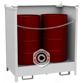 поддон для 2-х бочек штабелируемый пбш-02 (закрытый)