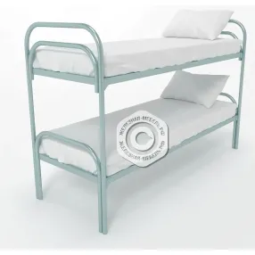 кровать металлическая двухъярусная «хард +» (700х1900, сетка 100х100, двойная ножка, 1 перемычка)