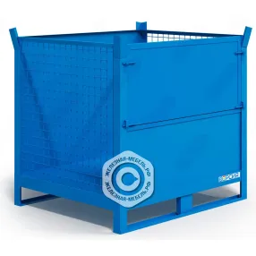 контейнер металлический с сеткой и откидным бортом 1025х1120х920