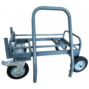 тележка для дворника с литыми колёсами d200 мм 2 шт + 2 шт поворотных с тормозом (без корыта) «s»