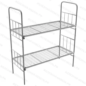 кровать по типу «армейская» к670с ложе 1900х700, закруглённое, сетка 100х60, 2 перемычки