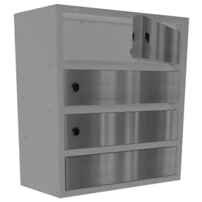 почтовый ящик «орион м» с дверцами из нержавеющей стали 3 секции